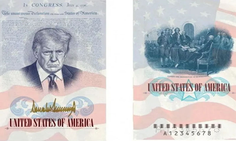 Trump’s portrait to feature on US passports