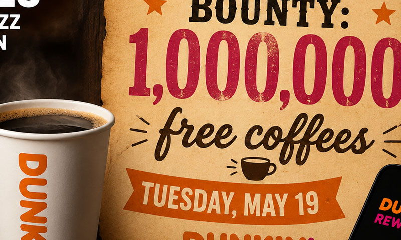 Dunkin’ announces 1mln free coffees offer amid Tuesday buzz over 'code' confusion