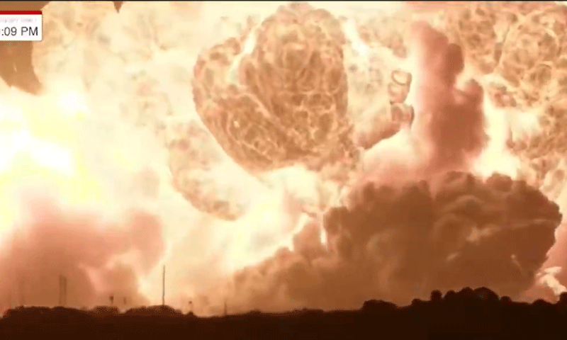 Space explosion Bezos