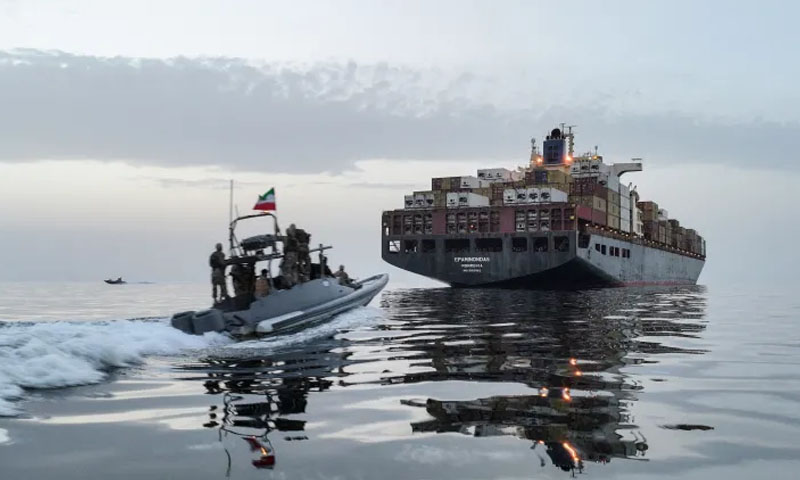 Iran shows force with ship and port strikes after US naval deployment in strait