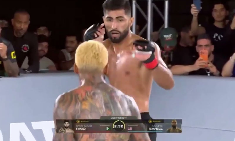 Pakistan’s Shahzaib Rind knocks out UFC fighter Andre Ewell in Miami showdown