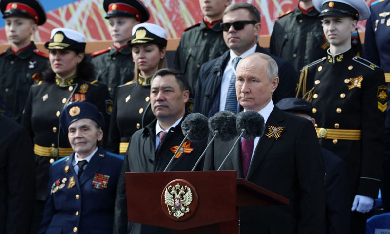 Putin attends scaled-back WW2 Victory Day parade as Ukraine war strains Russia