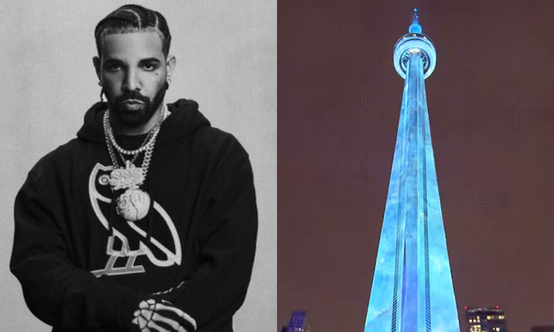 Drake lights up CN tower