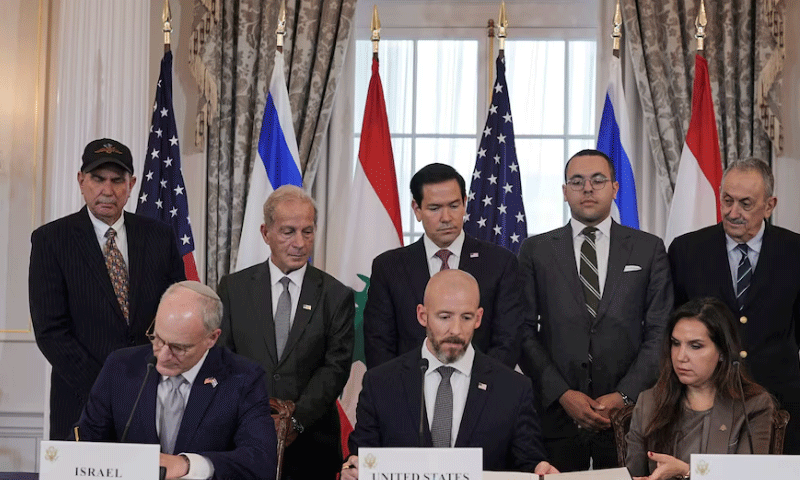 Israel and Lebanon sign framework agreement in Washington