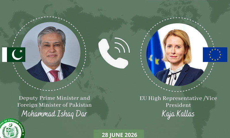 EU's Kallas expresses concern over US-Iran ceasefire violations in call with Dar