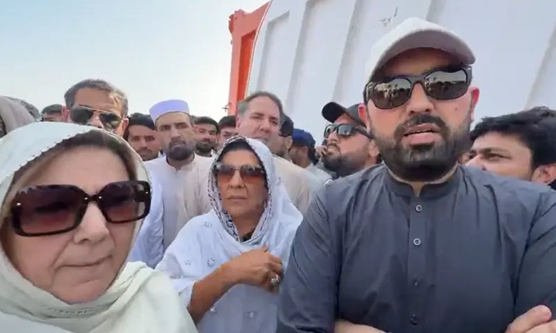 Pakistan Tehreek-e-Insaf (PTI) parliamentarians and party activists staged a sit-in outside Adiala Jail after being denied permission to meet incarcerated party leader and former prime minister Imran Khan: File Photo