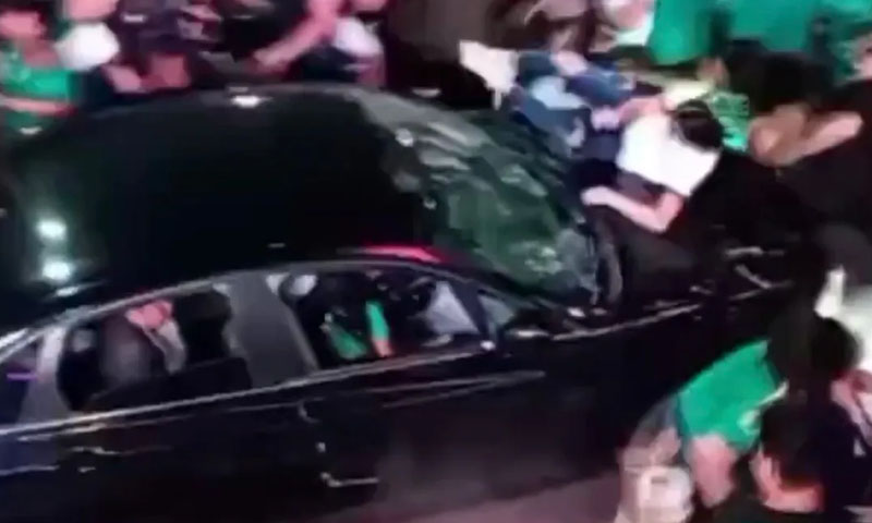 Car rams into crowd celebrating Mexico's World Cup win, injuring 17