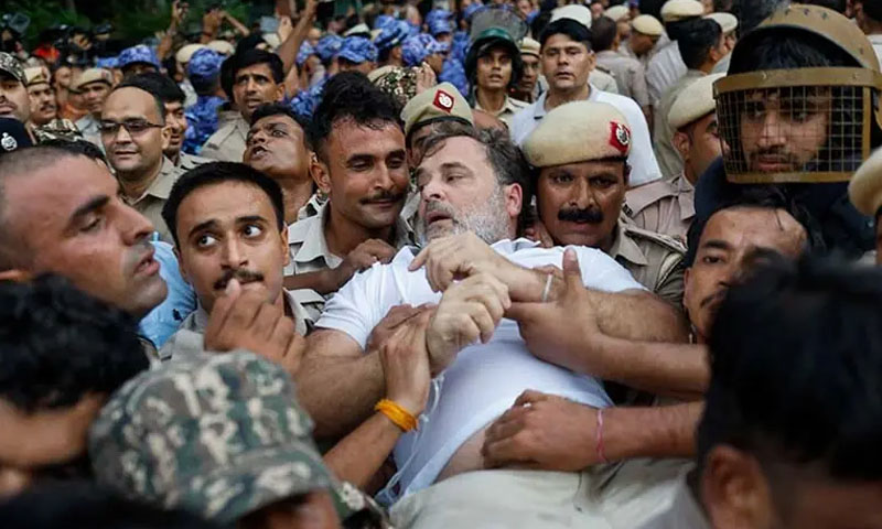 Rahul Gandhi arrested during protest in front of Modi’s official residence