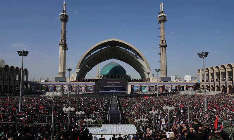 Massive crowds gather in Tehran as funeral ceremonies for assassinated supreme leader Ayatollah Ali Khamenei begin
