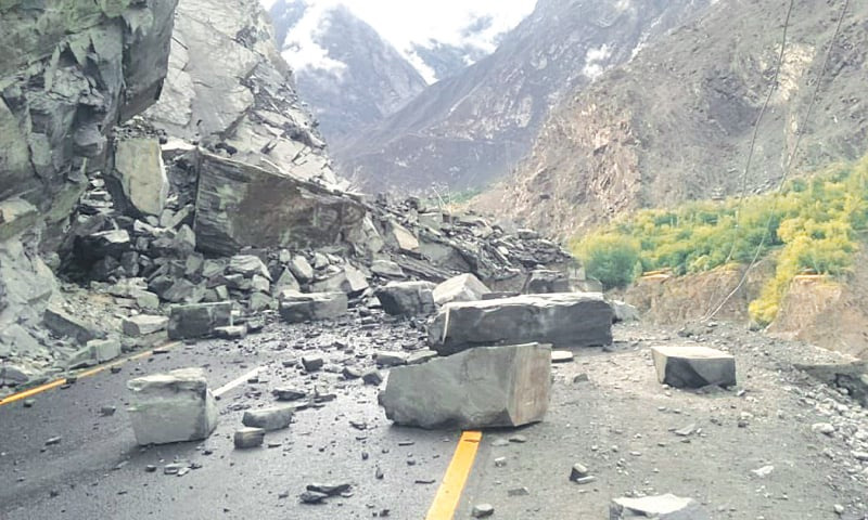 NDMA issues landslide alert for Juglot-Skardu Road