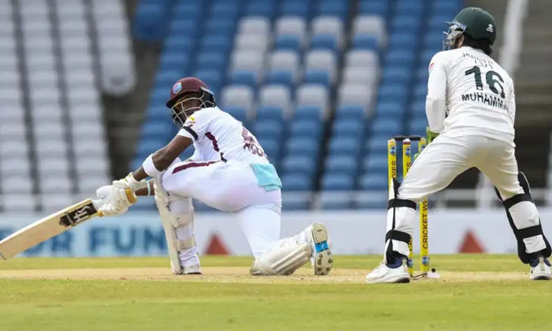 Pakistan struggle to break West Indies resistance on opening day of first Test