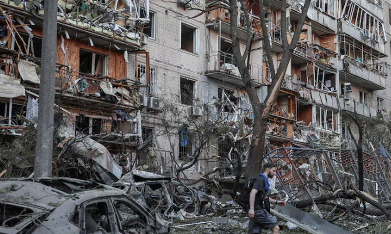 At least 10 killed as Russian missile, drone strikes hit residential areas in Kyiv