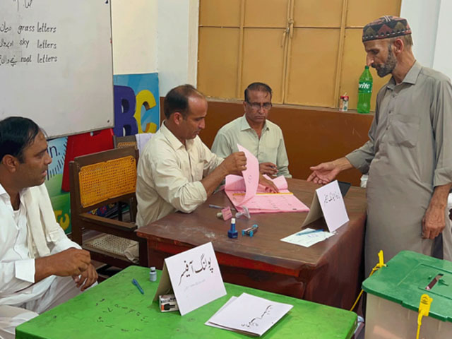 Vote counting underway after polling concludes in AJK elections