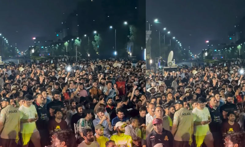Huge crowd turns up at D-Chowk to watch FIFA World Cup final tonight