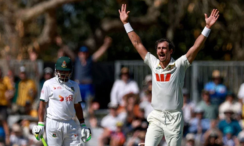 Starc stars as Australia crush Bangladesh to level Test series 1-1