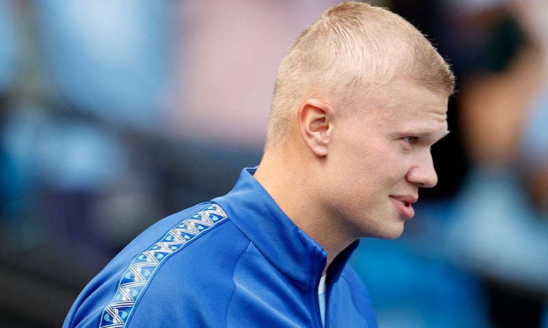 Social media buzzes after Erling Haaland debuts new hairstyle