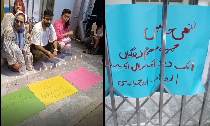 Civil society holds vigil outside PIMS, demands accountability over deaths of 14 newborns