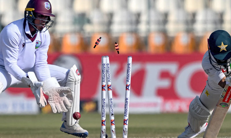 PAK VS WI Test: Pakistan take 43-run lead after bowling out rivals for 344