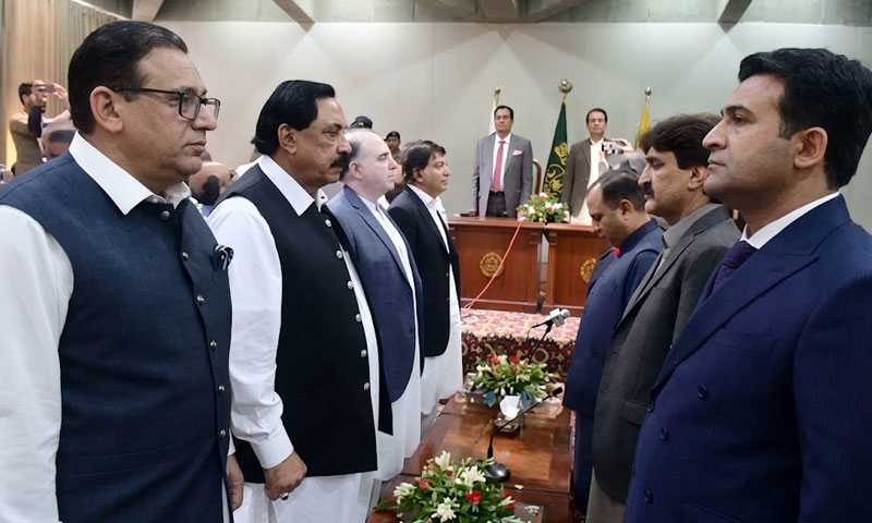 Eight-member AJK cabinet takes oath, portfolios to be assigned next