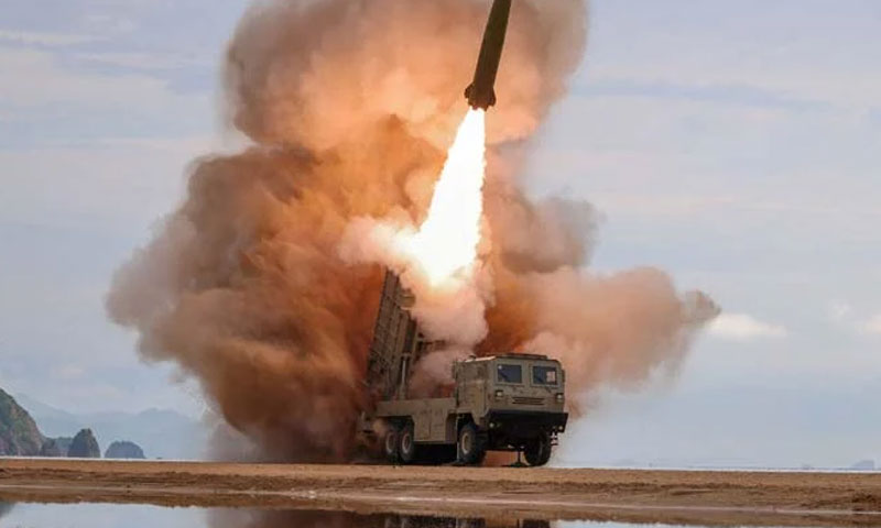 North Korea fires two ballistic missiles off east coast in three hours