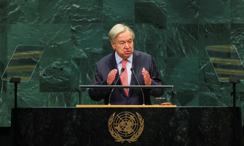 UN chief calls for AI curbs and end to wars in his last assembly address
