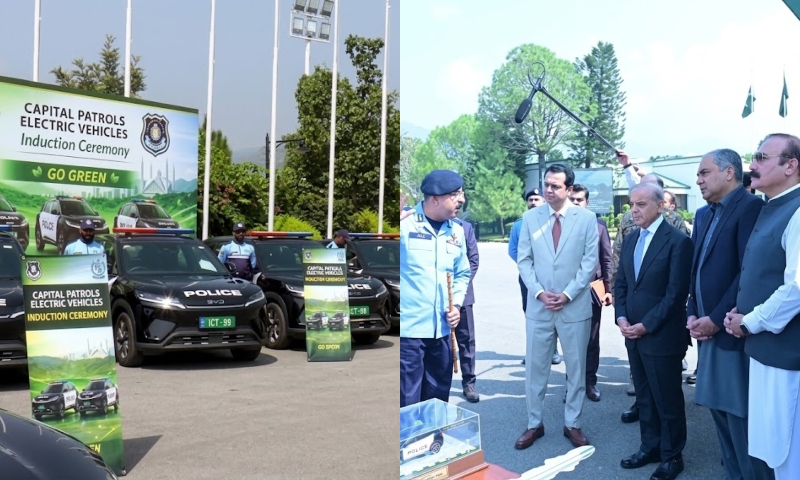 PM hands over 50 EVs to Islamabad police under ‘green policing’ initiative