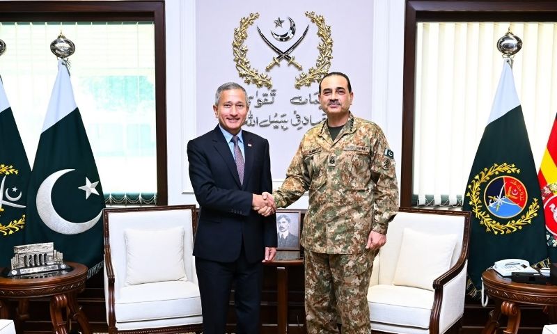 CDF Asim Munir, Singaporean FM discuss regional security, bilateral ties