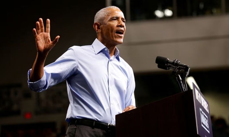 Obama unloads on Trump while stumping for Democrats ahead of midterms