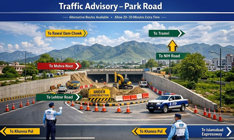 Islamabad Police close Rawal Dam Chowk-Kashmir Chowk road until further notice