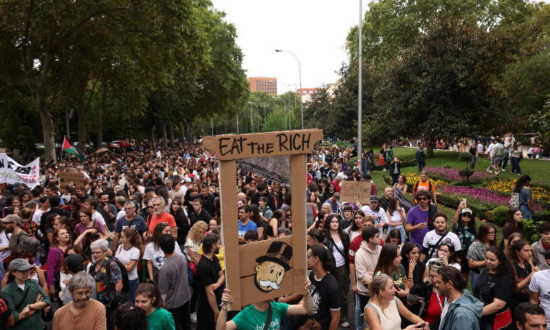 Tens of thousands protest across Spain over housing crisis
