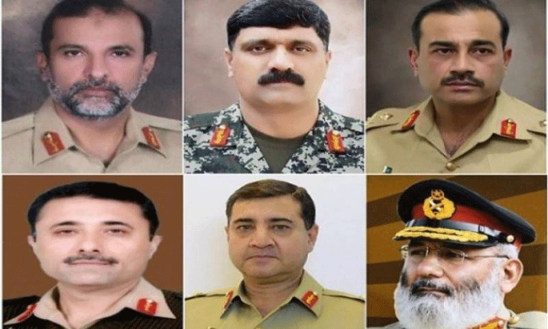 پاک فوج کے چھ میجر جنرلز کی لیفٹیننٹ جنرل کے عہدے پر ترقی