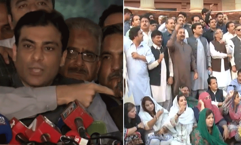 معطل ارکان کی بحالی تک اسمبلی نہیں جائیں گے، حمزہ شہباز