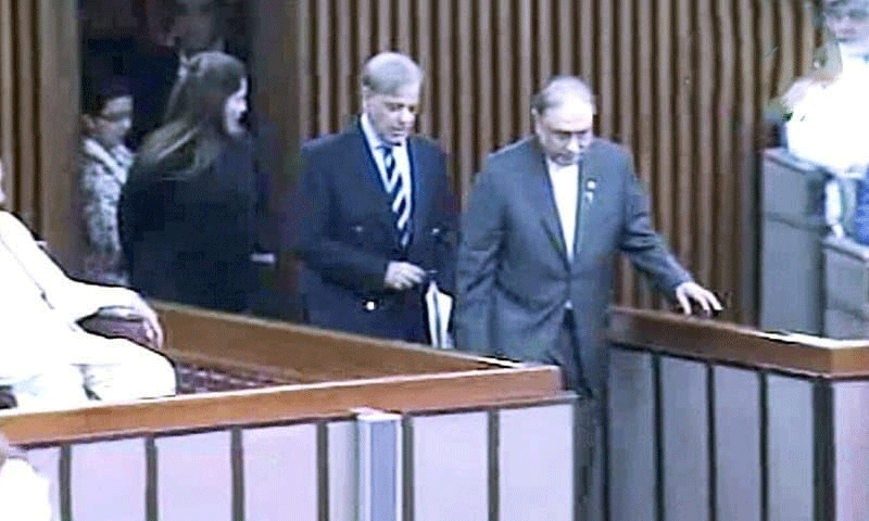 شہباز شریف اور آصف زرداری کی قومی اسمبلی میں ساتھ انٹری | urduhumnews.wpengine.com