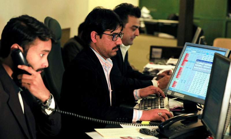 اسٹاک مارکیٹ میں کاروبار کے دوران 377 پوائنٹس کا اضافہ