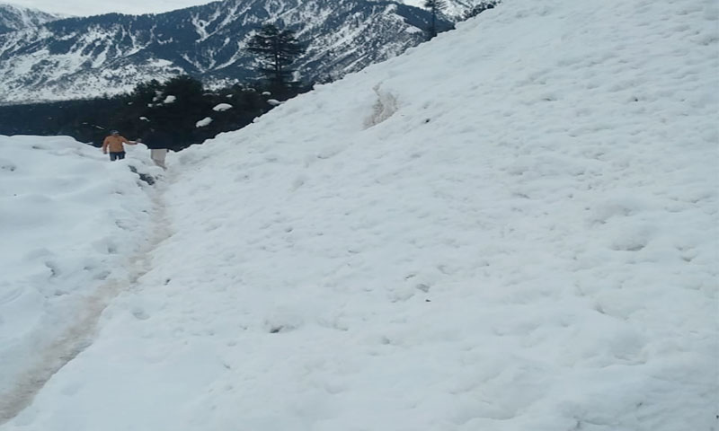 سوات : شدید برفباری سےراستے بند، شہری پریشان، تصویری جائزہ