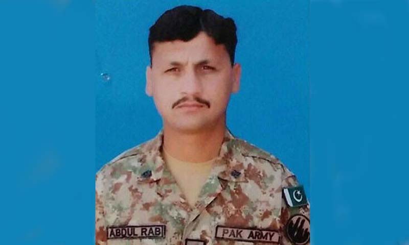 نکیال سیکٹر پر شہید ہونے والےفوجی جوان عبدالرب کی نماز جنازہ ادا