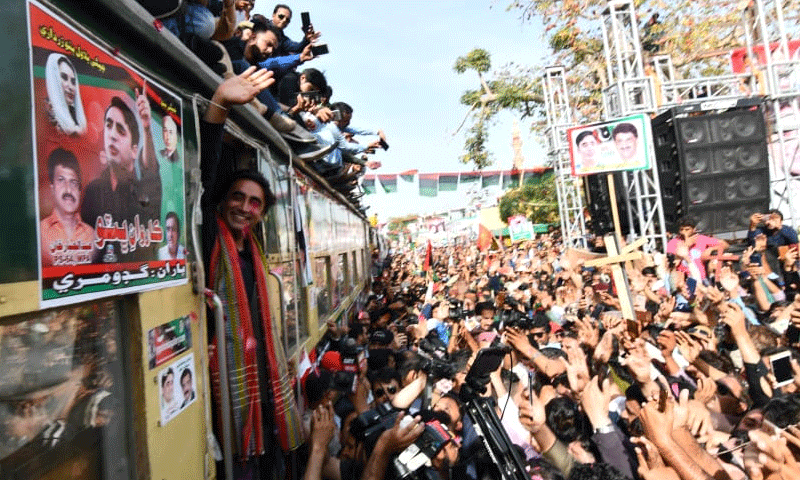 بلاول بھٹو ٹرین مارچ، تصویر کہانی