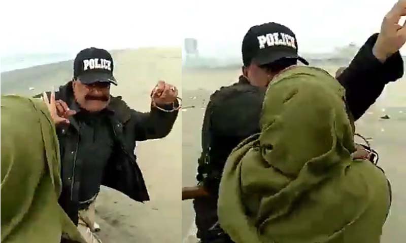 سی ویو پر آئے میاں بیوی پر پولیس کا تشدد، 2پولیس اہلکار نوکری سے فارغ سی ویو پر آئے میاں بیوی پر پولیس کا تشدد