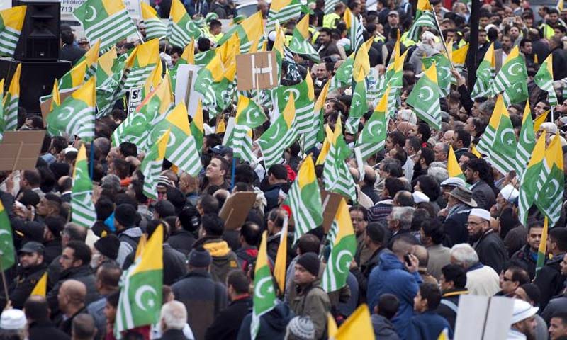 مقبوضہ کشمیر میں بھارتی مظالم کے خلاف لندن میں احتجاج