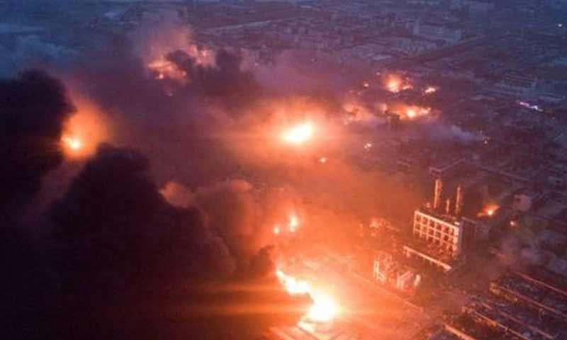 چین: کیمیکل پلانٹ میں دھماکے سے ہلاکتوں کی تعداد 64 ہوگئی