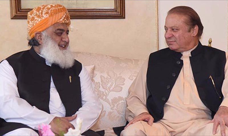 نواز شریف کا فضل الرحمان کو منانے کا فیصلہ، روانگی کا شیڈول بھی تبدیل