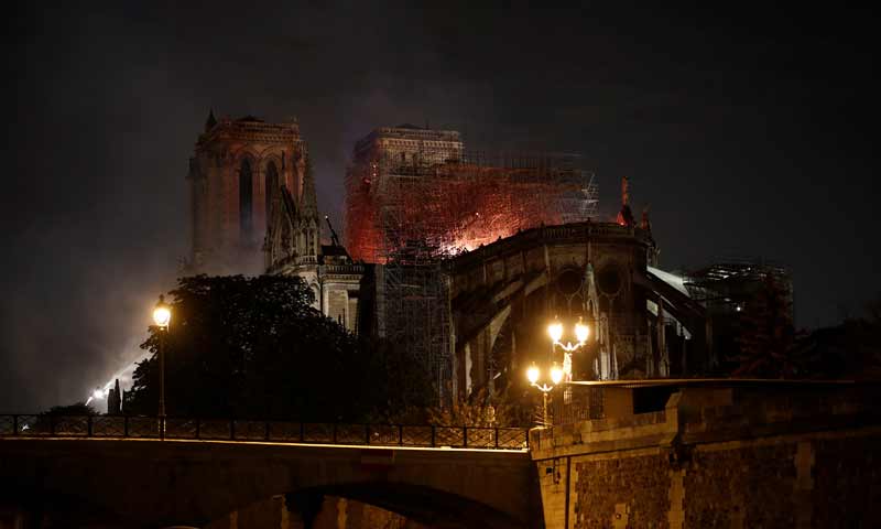 آتشزدگی کا شکار نوٹریڈم چرچ کے حوالے سے چند حقائق، تصویر کہانی