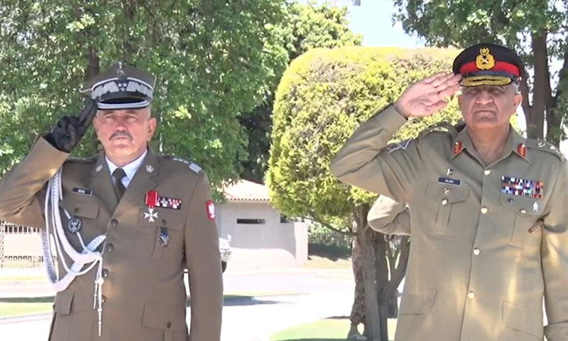 پولینڈ فوج کے سربراہ کی آرمی چیف سے ملاقات