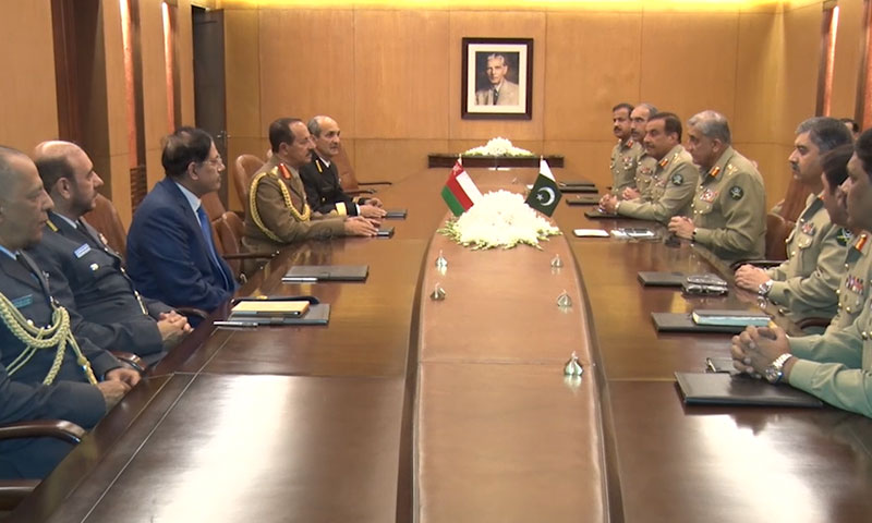 آرمی چیف سے اومان کے چیف آف سٹاف لیفٹیننٹ جنرل کی ملاقات