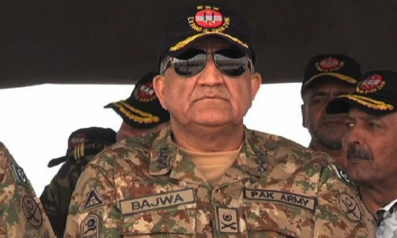 پاک فوج کے سربراہ جنرل باجوہ کی کرکٹ اسٹیڈیم آمد، میچ دیکھا