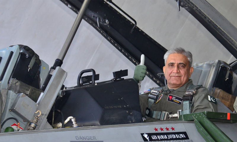 آرمی چیف کی ایف 16 طیارے میں پرواز