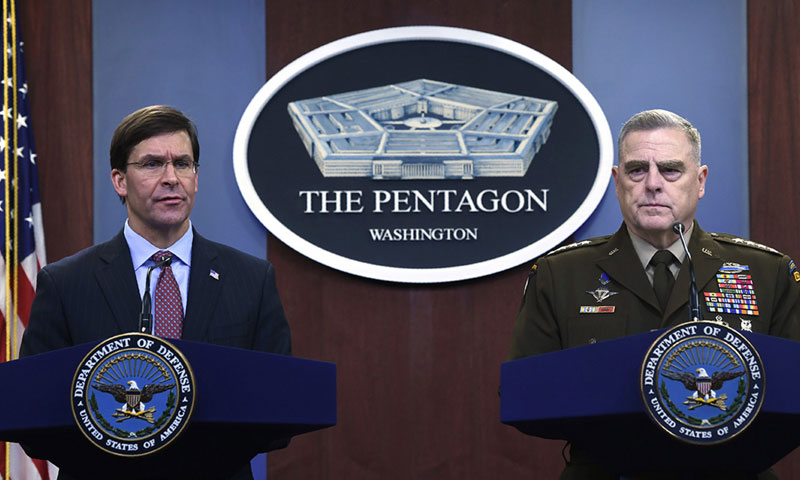 عراق سے انخلا کا خط غلطی سے جاری ہوا، پینٹاگون