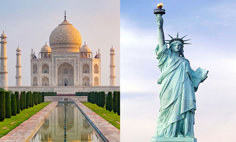 کورونا وائرس: تاج محل اور مجسمہ آزادی بند