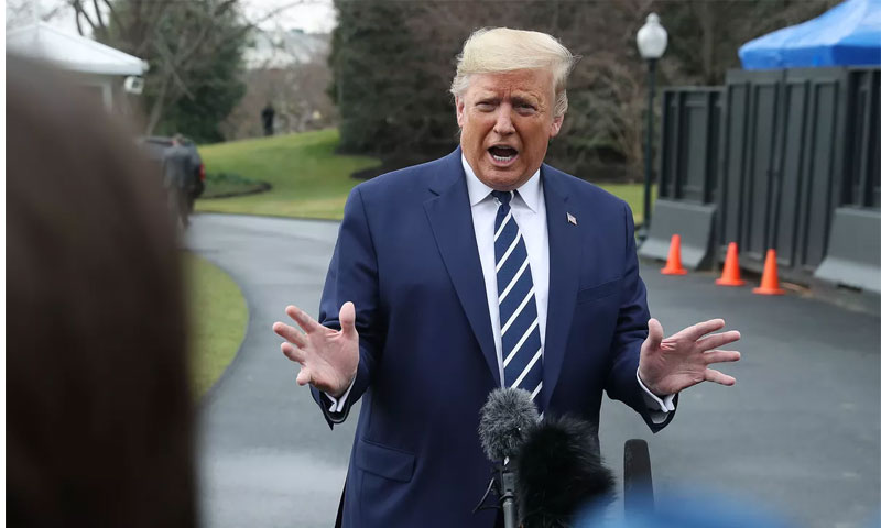 صدر ٹرمپ کا صحافی کو چین سے سوال پوچھنے کا مشورہ