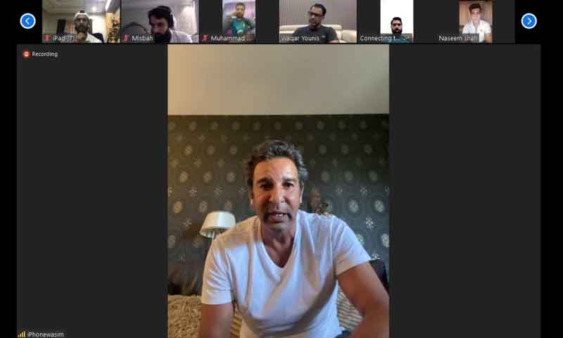 وسیم اکرم کا کرکٹرز کے ساتھ آن لائن سیشن، سنائی کریئر کے اتارچڑھاؤ کی کہانی